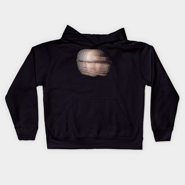 Joe Rogan Glitch Aesthetic Tribute Artwork Kids Hoodie by DankFutura